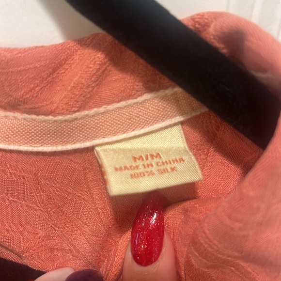 TOMMY BAHAMA Bedarra Gardens SS 100% Silk Shirt Santa Ana Men’s Size Medium - Picture 4 of 11